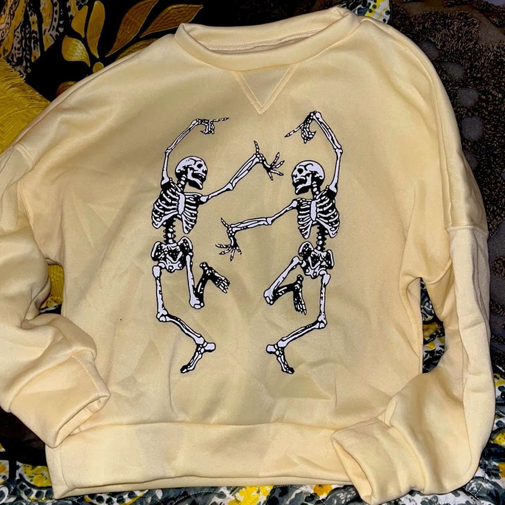 Ladies dancing skeletons sweatshirt